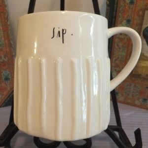 Rea Dunn "Sip" Coffee/Tea Mug (Ribbed Design) NEW!